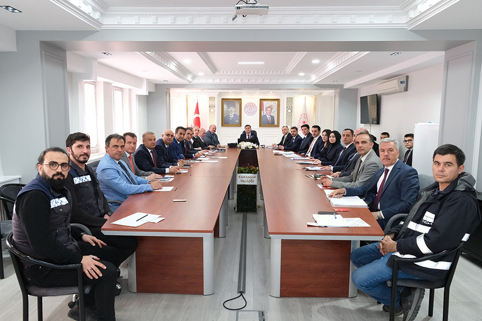 Valimiz H.Engin Sarıibrahim Başkanlığında Seçim Güvenliği Toplantısı Gerçekleştirildi
